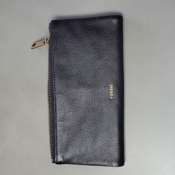 FOSSIL Wallet LAINIE Genuine Leather Black - Picture 2 of 10